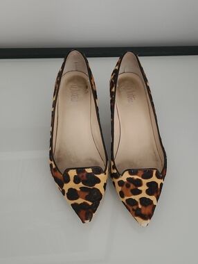 Size 6.5 Wittner Leopard Print Pointed Toe Low Heels - Women